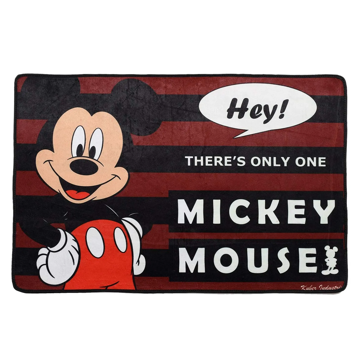 Kuber Industries Disney Mickey Mouse 4 Pieces Anti-Slip Door Mat 23"x15" (Maroon) - CTKTC46038