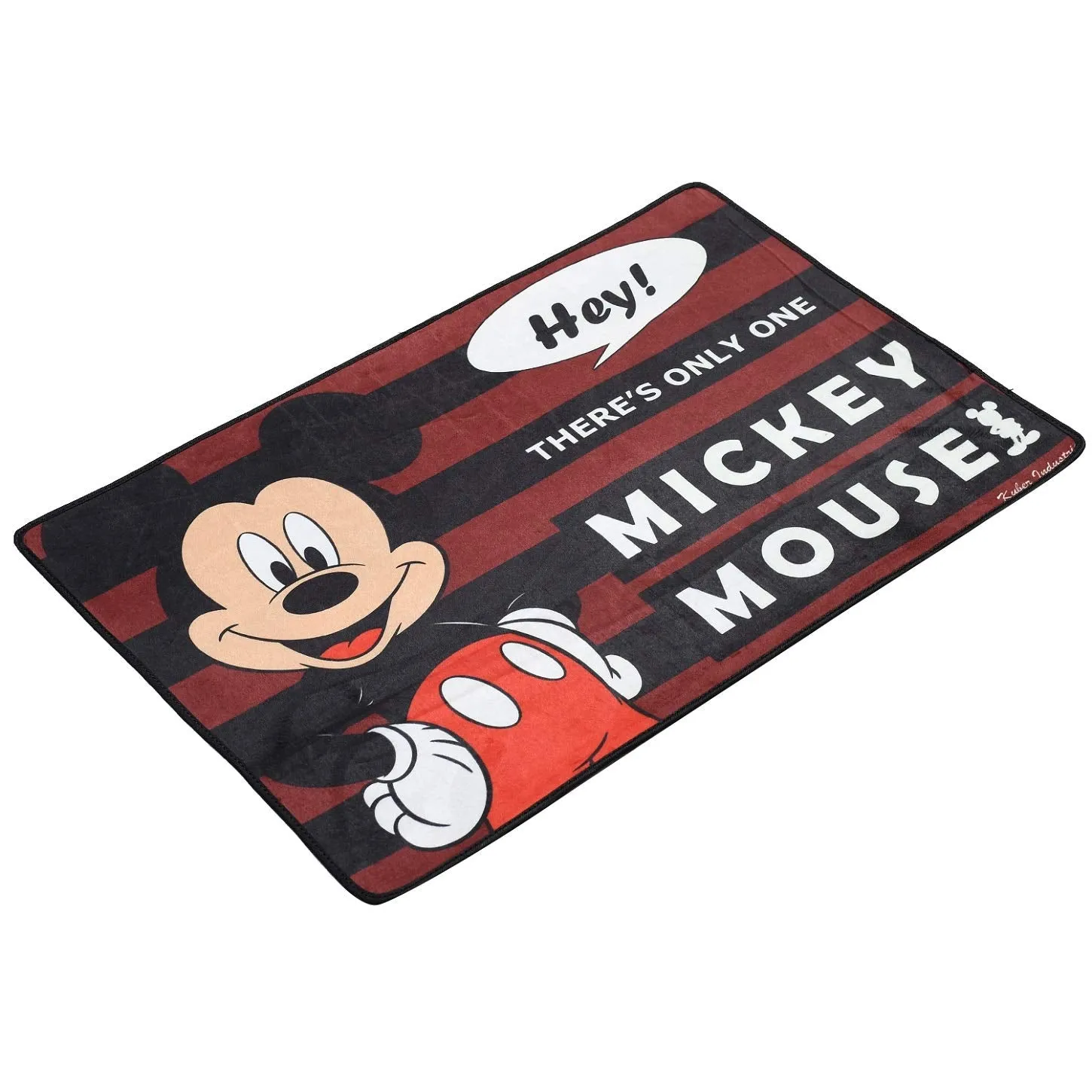 Kuber Industries Disney Mickey Mouse 4 Pieces Anti-Slip Door Mat 23"x15" (Maroon) - CTKTC46038