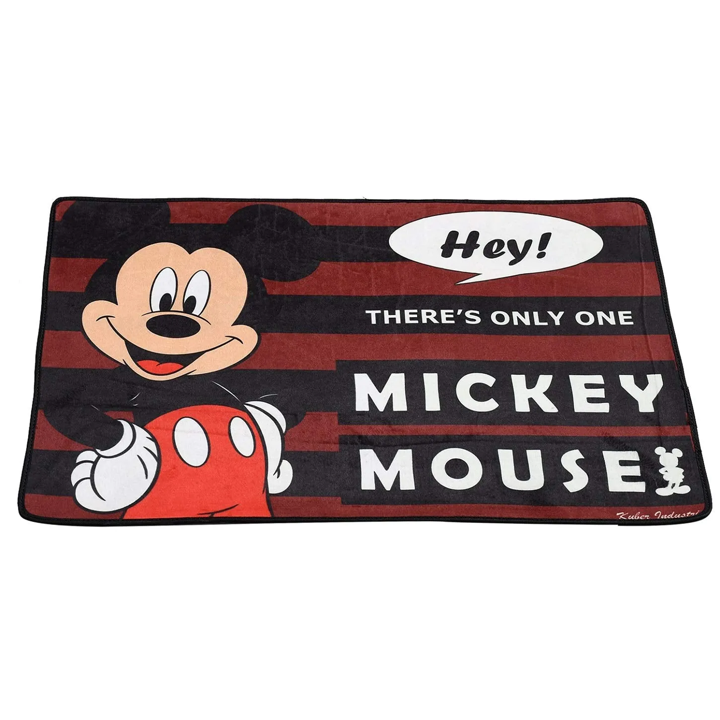 Kuber Industries Disney Mickey Mouse 4 Pieces Anti-Slip Door Mat 23"x15" (Maroon) - CTKTC46038