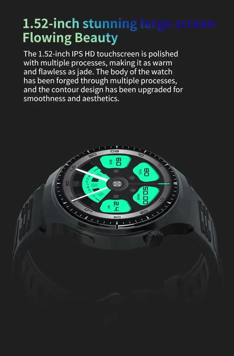 LAXASFIT 2024 New Smart Watch 1.52HD Screen Heart Rate Monitor Bluetooth Talk Men Women Sports Smart Watch Android IOS