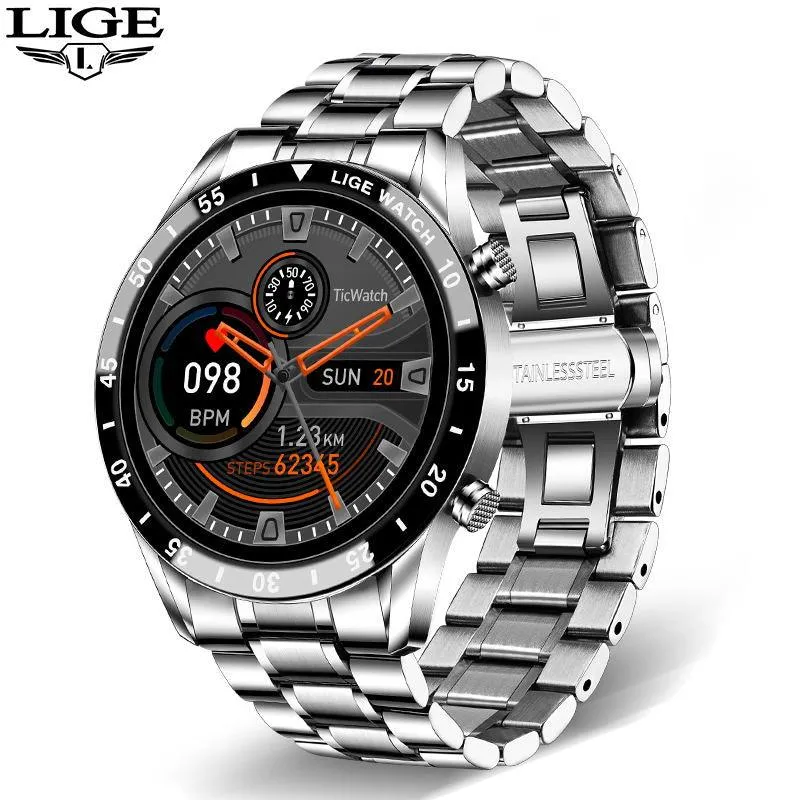 LIGE Luxury Full Circle Touch Screen Smart Watch