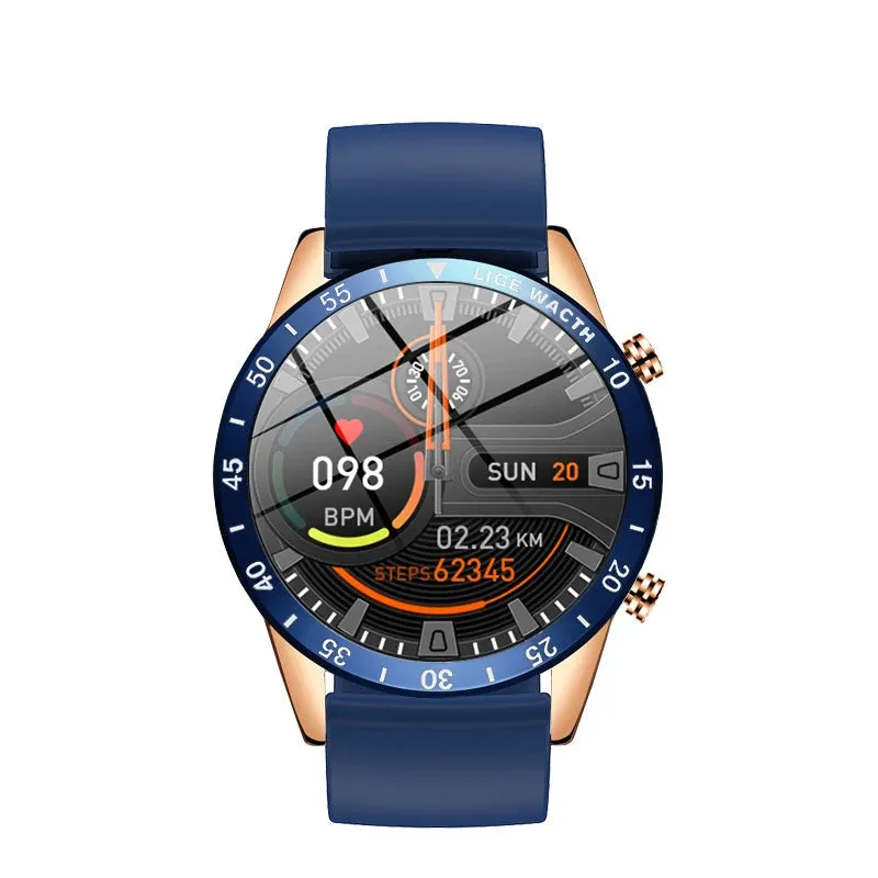 LIGE Steel Band Luxury Full Touch Screen Smartwatch