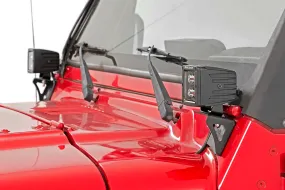 Light Mounts - Lower Windshield - Jeep Wrangler TJ 4WD (1997-2006)