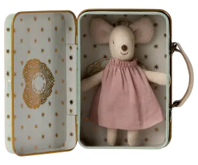 Little Sister Angel Mouse in Suitcase