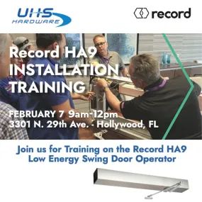 LIVE TRAINING - Record HA9 Full Feature Door Operator Installation Course - (February 7th, 2024 - 9 AM - 12 PM EST)