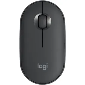 Logitech M350 Pebble Wireless Bluetooth Mouse with 1000 DPI, USB Mini Receiver, and Quiet Click for Laptop and PC