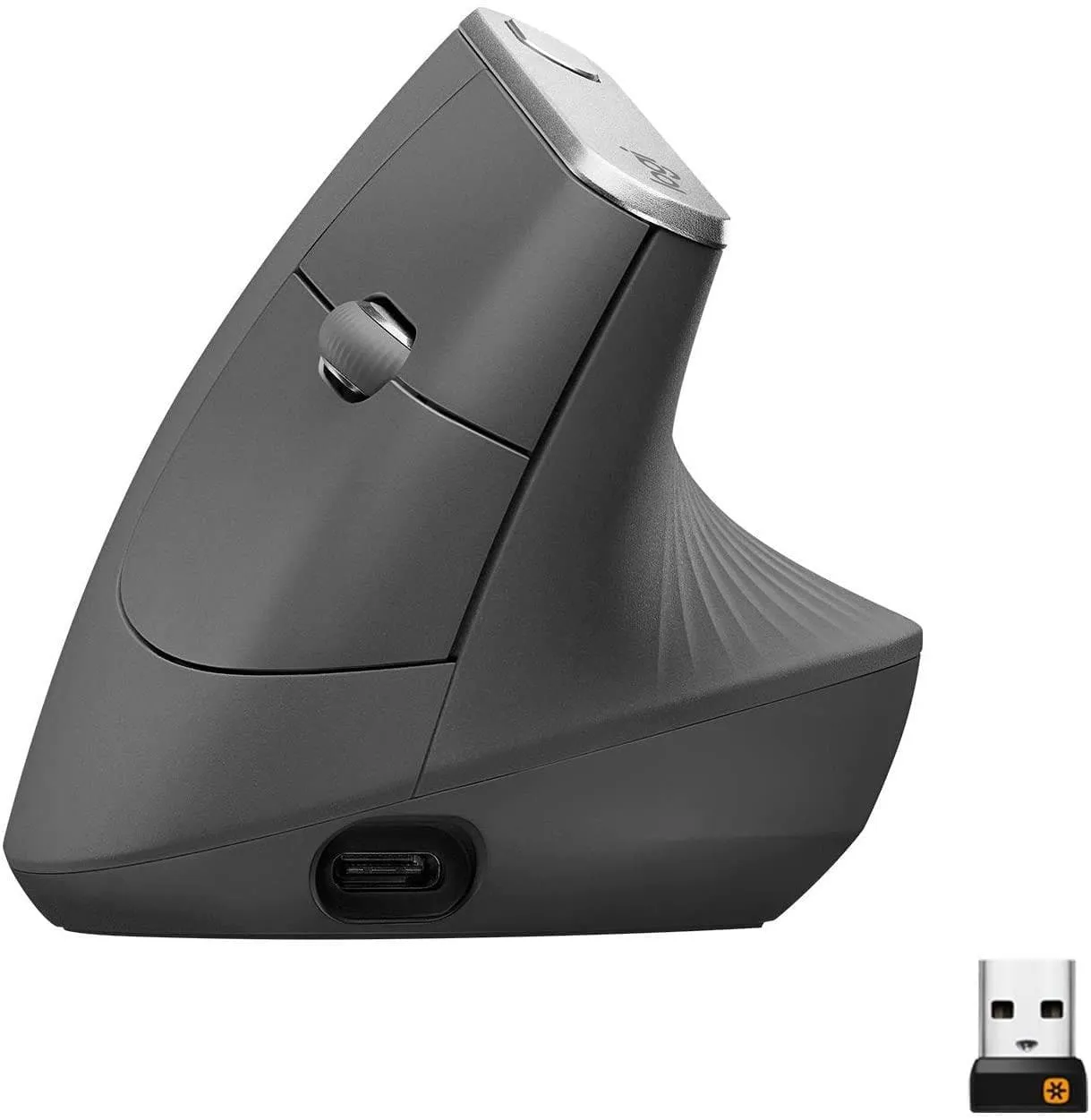 Logitech MX Vertical Ergonomic Mouse Multi-Device, Bluetooth/2.4GHz, 4000 DPI, Fast Charging, Black