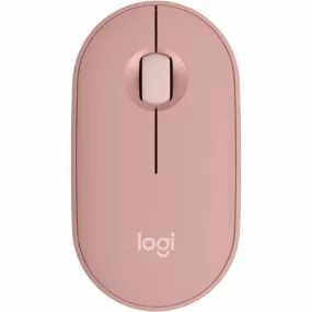 Logitech Pebble 2 M350s Mouse, Optical, Wireless, Bluetooth, Tonal Rose, USB