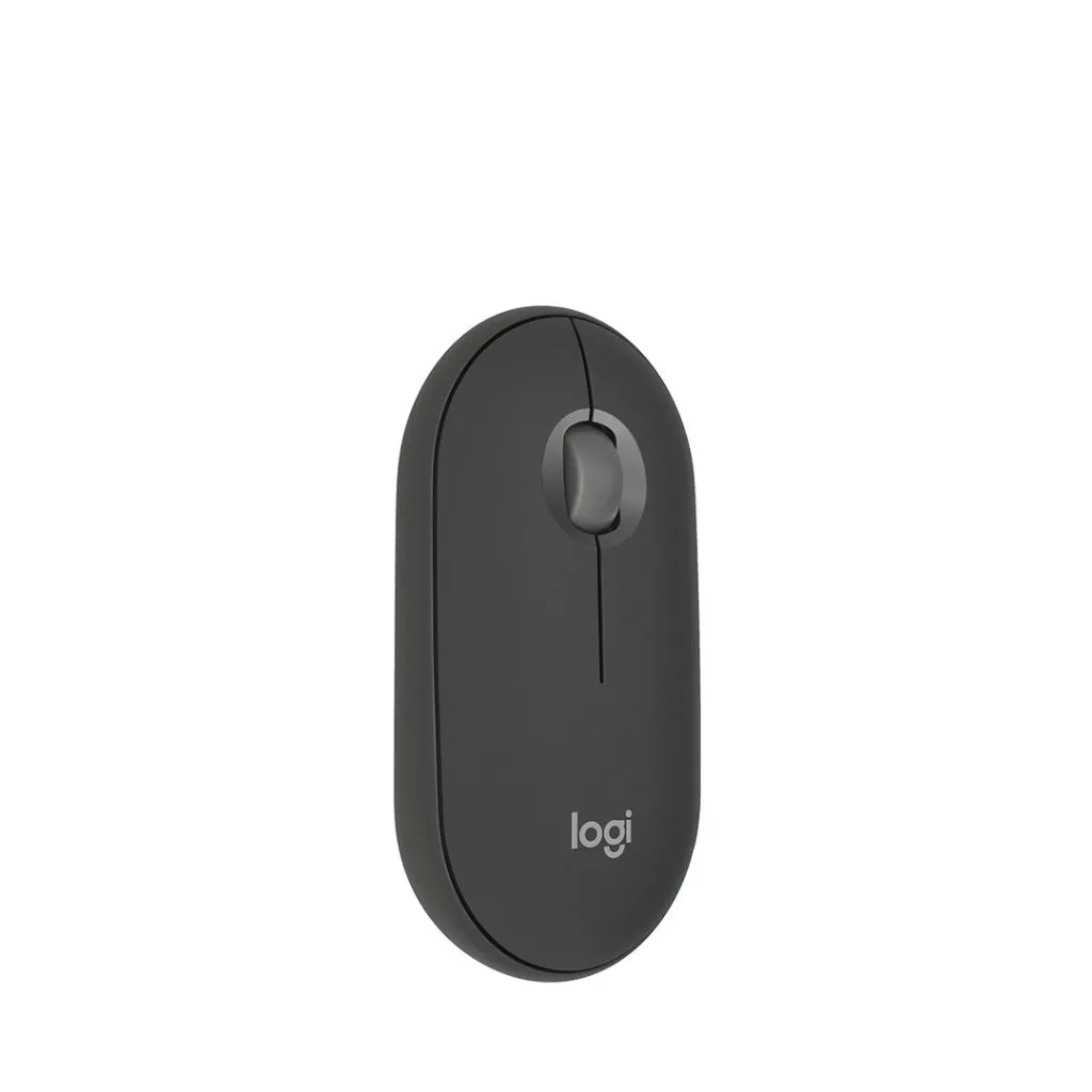 Logitech Pebble Mouse 2 M350s Slim Bluetooth Wireless Mouse, Portable, Lightweight, Customizable Button, Quiet Clicks, Easy-Switch, Rose / White