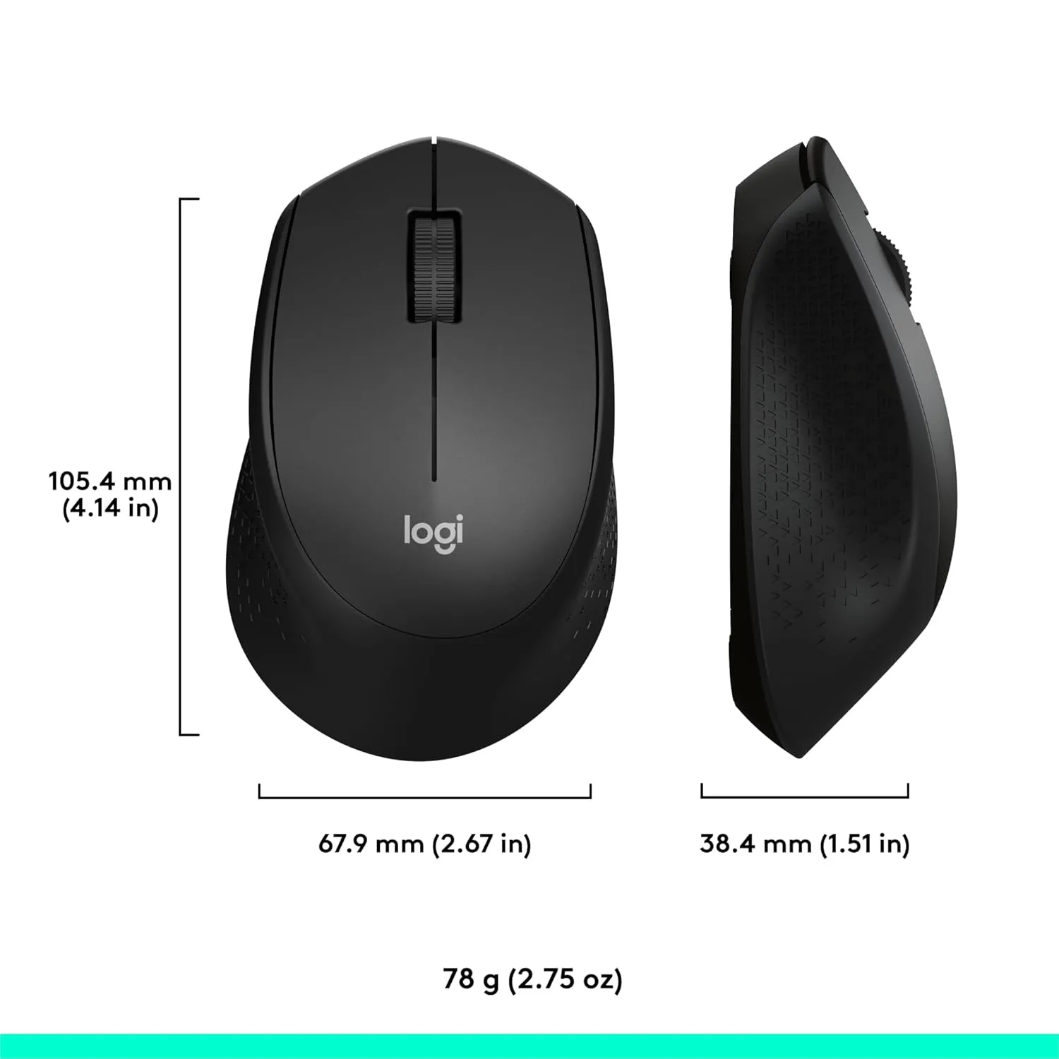 Logitech Silent Plus M331 Wireless Mouse 靜音無線滑鼠 - Black 黑色 910-004917 原裝行貨