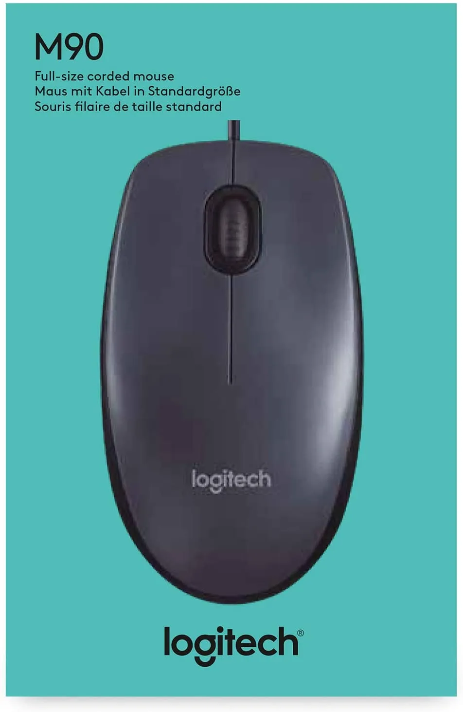 Logitech Wired Mouse M90 Black USB