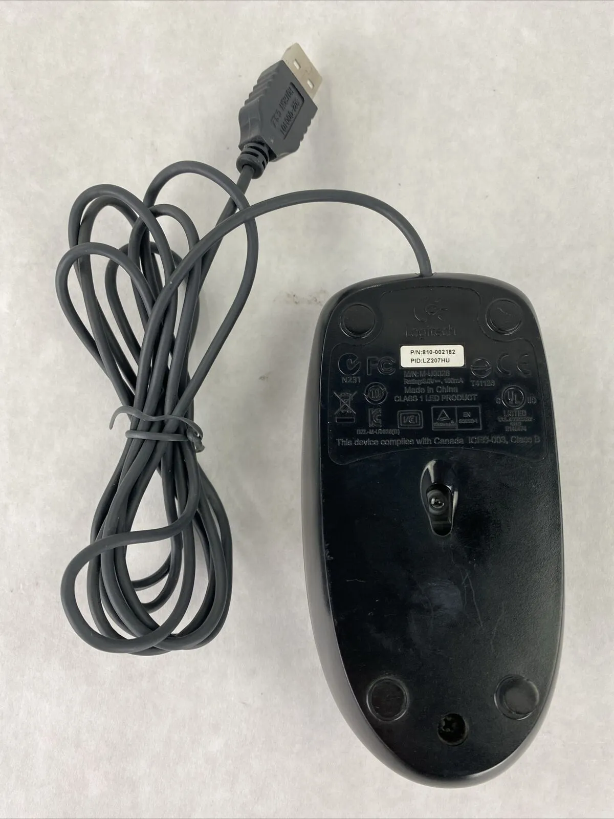 Lot( 3 ) Logitech M-U0026 Optical 6ft Wired USB Scroll Wheel Mouse 810-002182