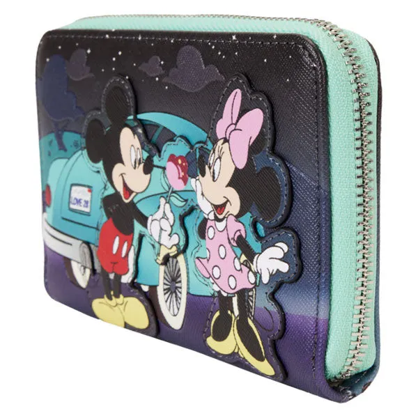 Loungefly - Disney - Mickey & Minnie Date Drive-In Zip Wallet