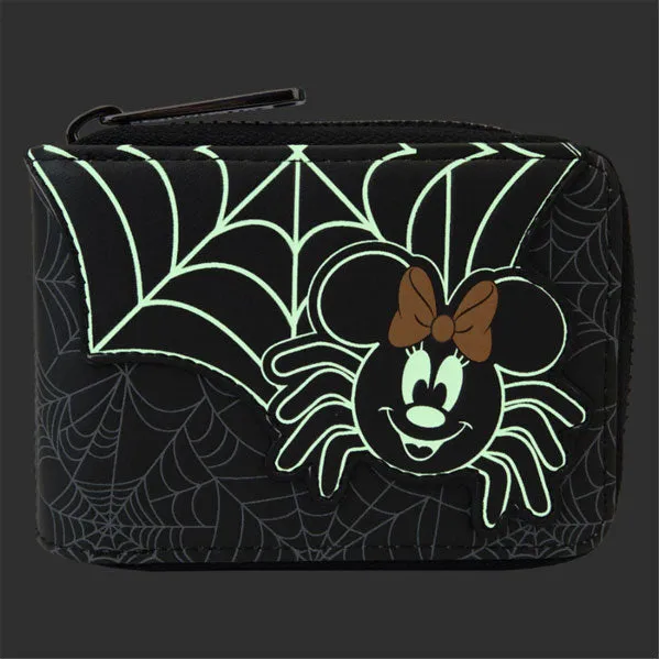 Loungefly - Disney - Minnie Mouse Spider Glow Accordion Wallet