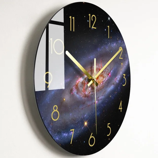 Luxury Nordic Universe Silent Wall Clock