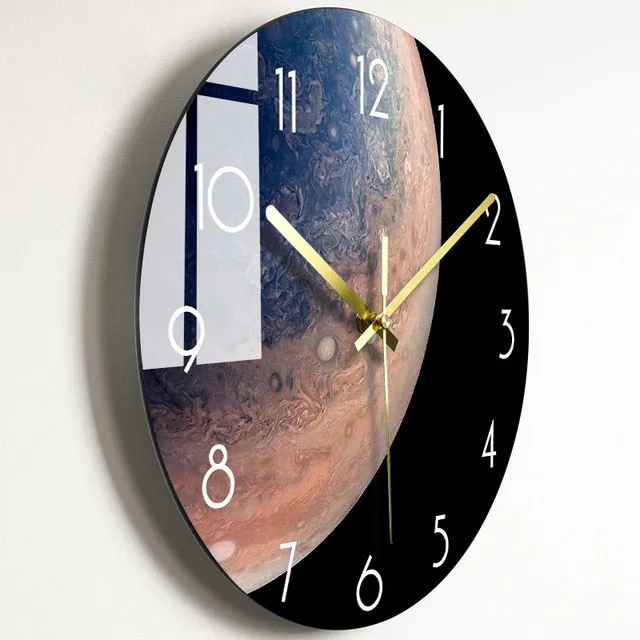 Luxury Nordic Universe Silent Wall Clock