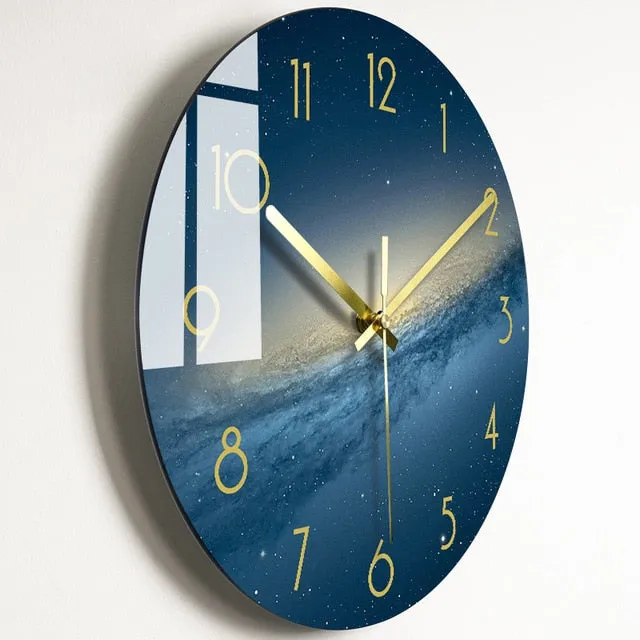 Luxury Nordic Universe Silent Wall Clock