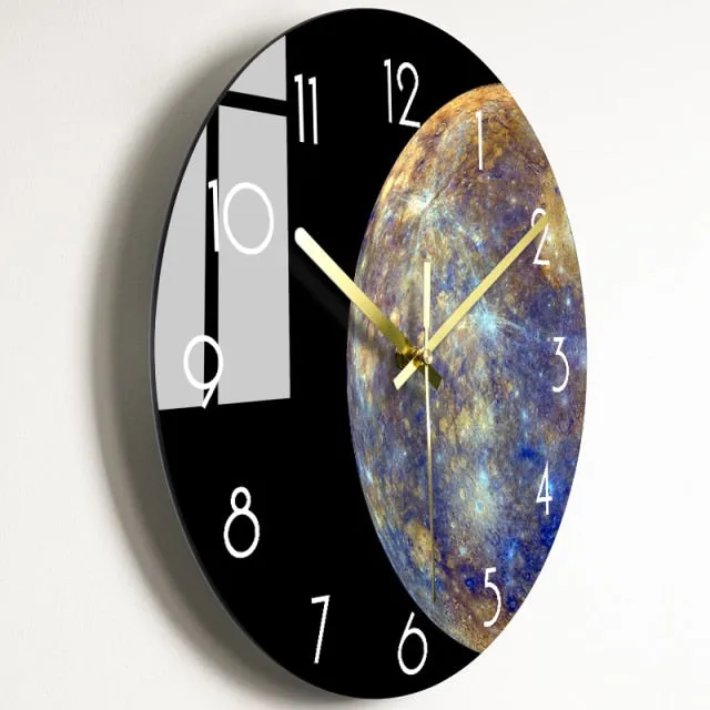 Luxury Nordic Universe Silent Wall Clock