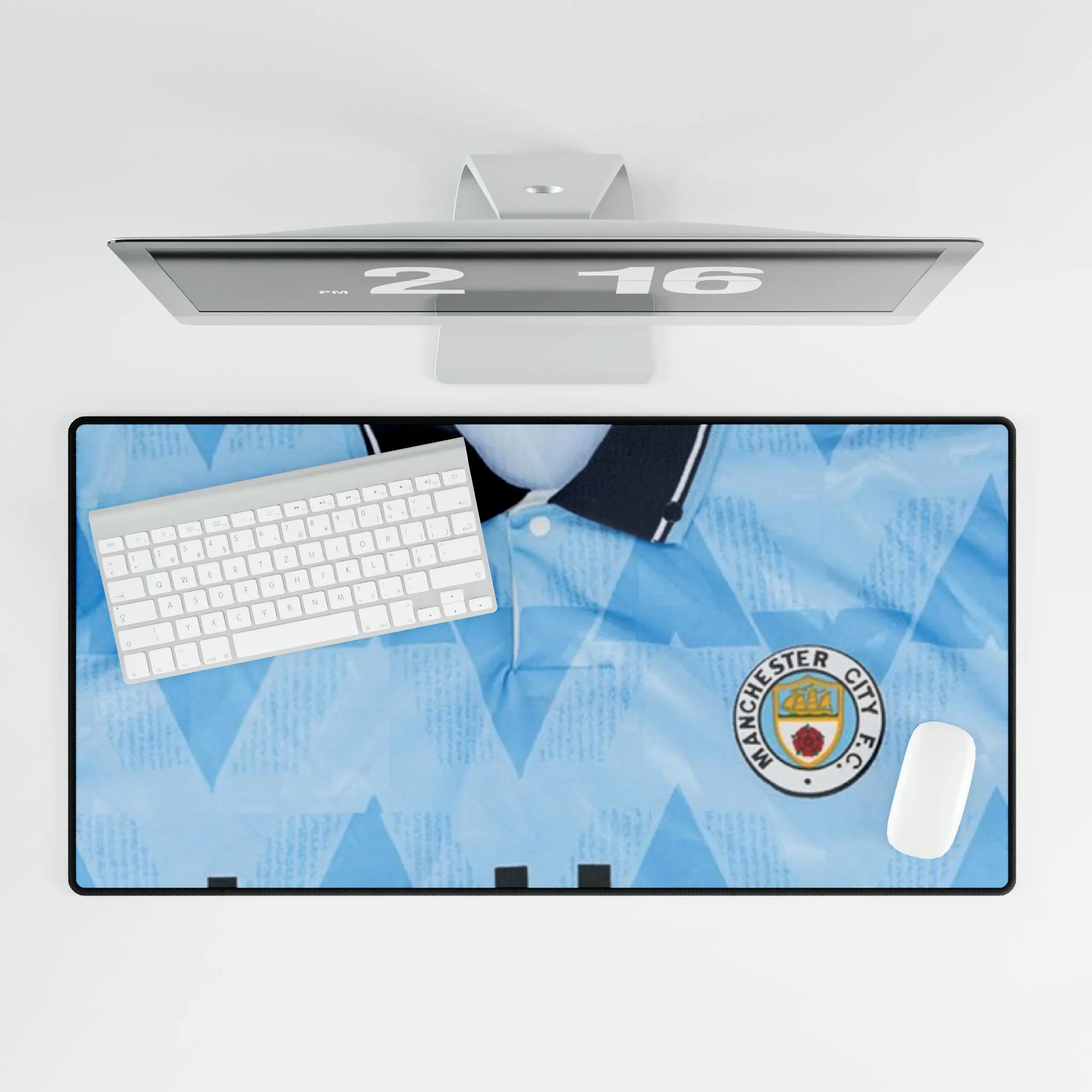 Man City Retro Home Kit - Desk Mat