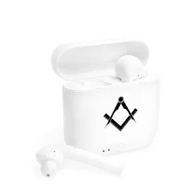 Master Mason Blue Lodge Earbud - Wireless Square & Compass