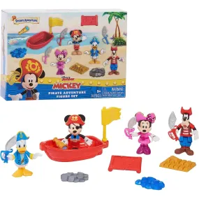 Mickey Mouse Pirate Adventure Figure Set, Kids Toys for Ages 3 Up