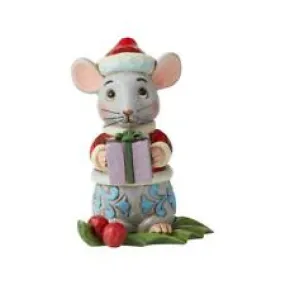 Mini Chistmas Mouse Figurine