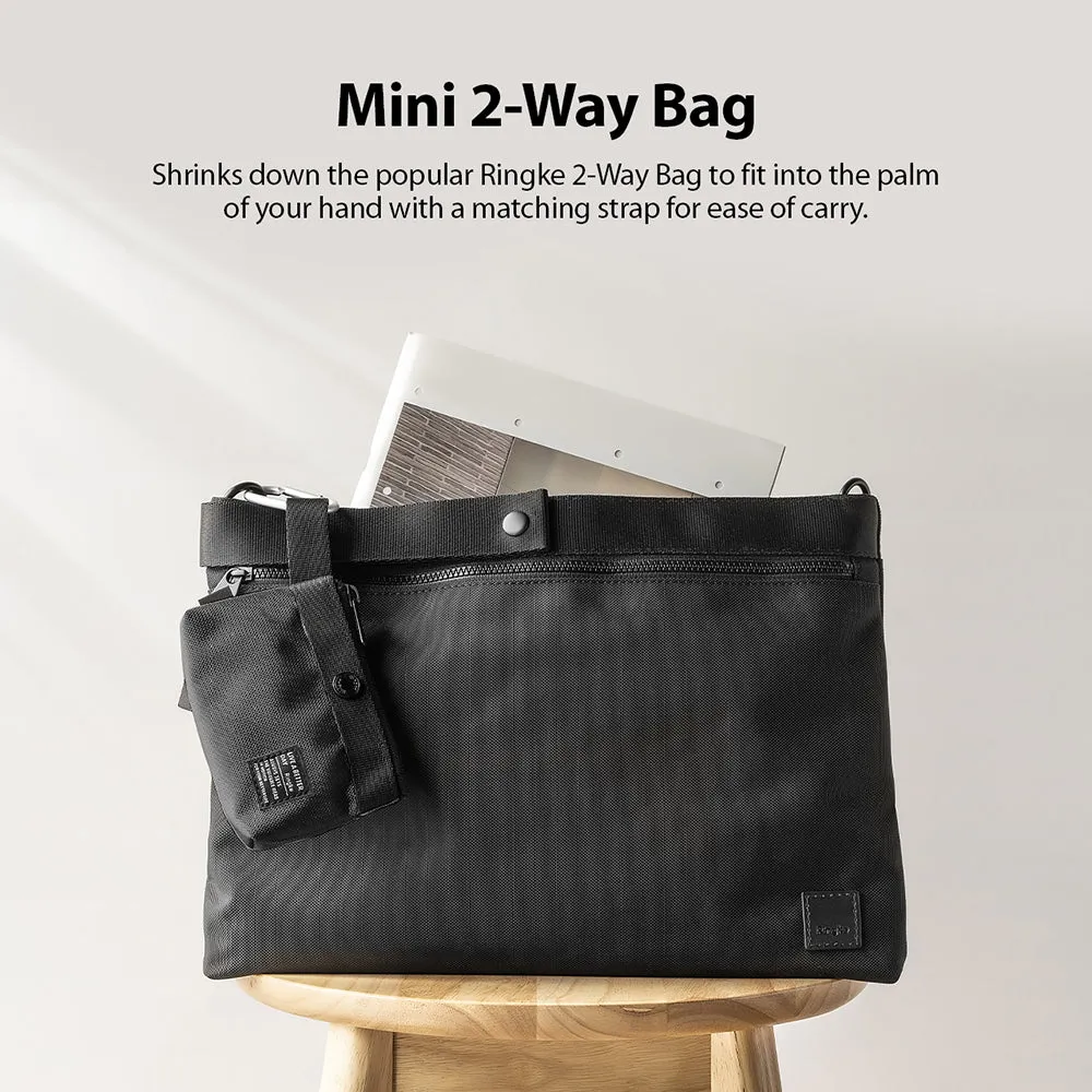 Mini Pouch| 2-Way Bag Miniature (Black)