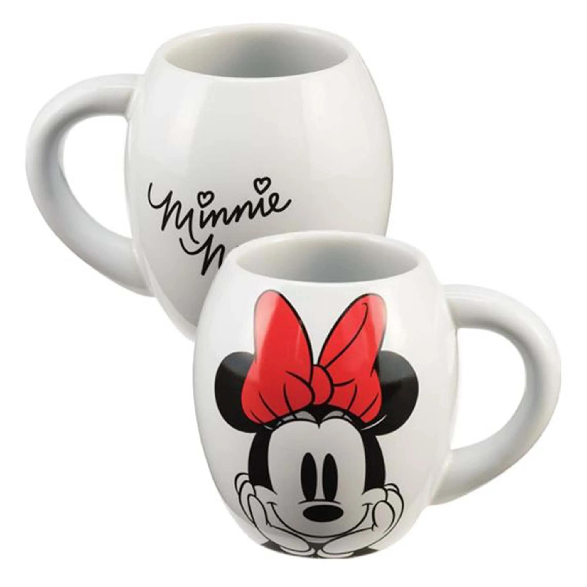 Minnie Mouse White Ceramic Oval Mug, Disney, 18 Oz, 1 Count