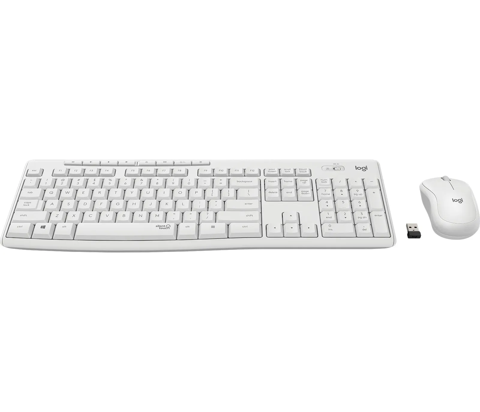 Mk295 Silent Wireless Combo - White