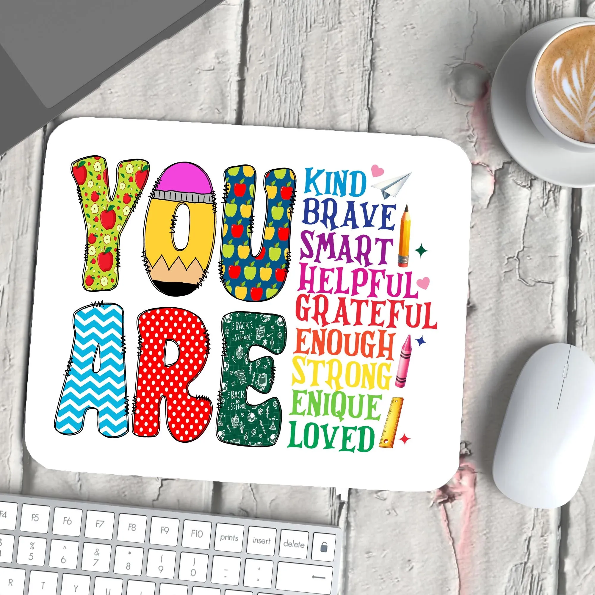 Mouse Pad - Teacher (You are Kind,Brave,Smart)