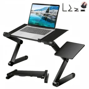 MTEKPro™ Adjustable Laptop Table Stand: 360° Aluminum Lap Tray, Sofa/Bed Desk