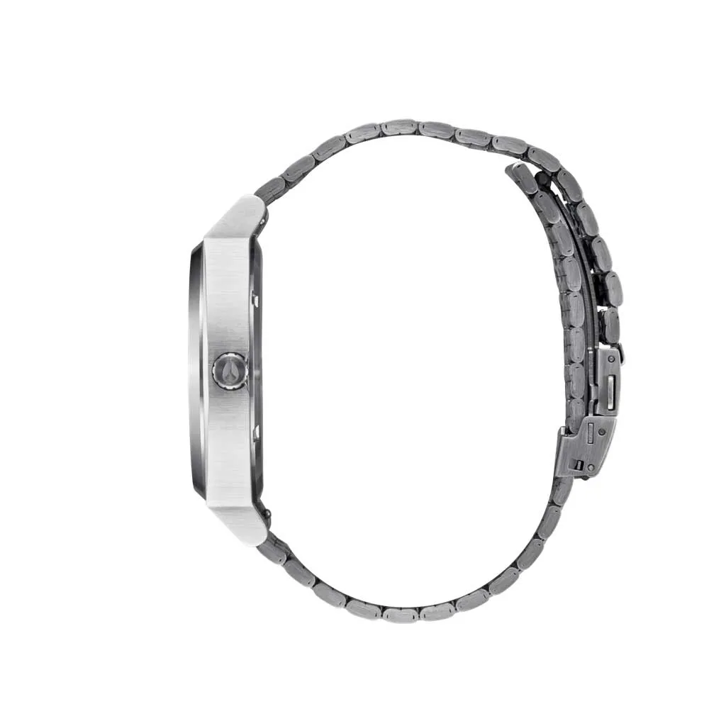 Nixon Time Teller Solar - Silver/Dusty Blue Sunray