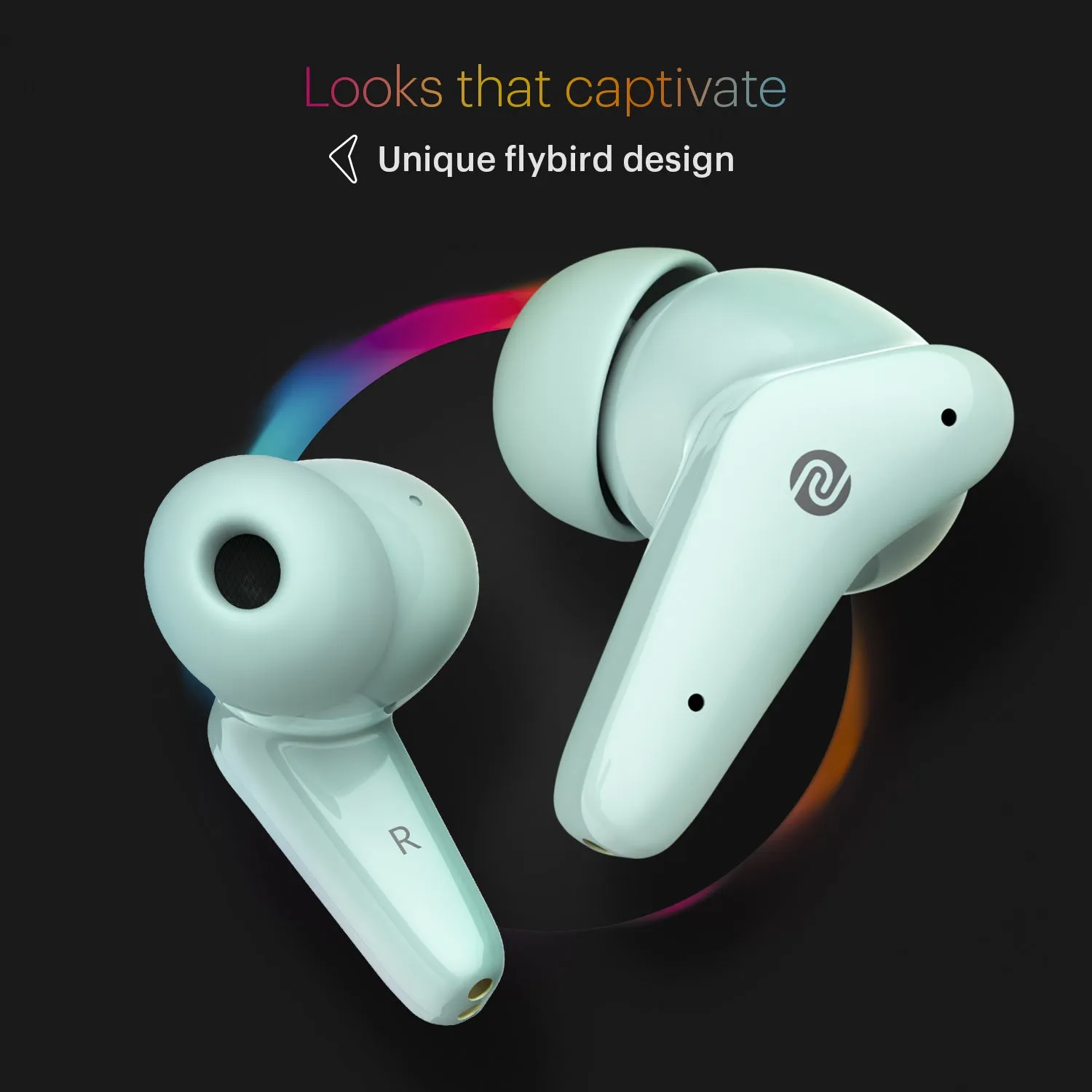 Noise Buds VS102 with 50 Hrs Playtime, 11mm Driver, IPX5 and Unique Flybird Design Bluetooth Headset