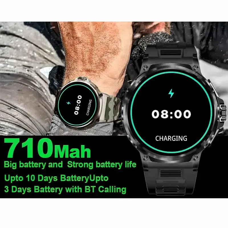 NORTH EDGE 1.85' HD Display Smart Watch Men 710mAh Large Battery