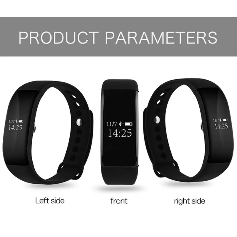 OLED Touch Screen Smart Watch with BP & HR Monitor, Passometer and More