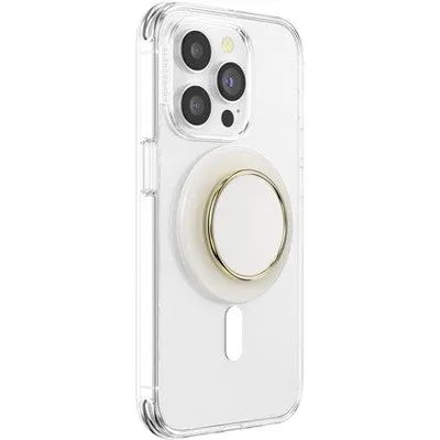 Open Box - PopSockets Magnetic Enamel Phone Grip with MagSafe, Magnetic Adapter Ring Included – Coconut Cream