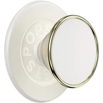 Open Box - PopSockets Magnetic Enamel Phone Grip with MagSafe, Magnetic Adapter Ring Included – Coconut Cream