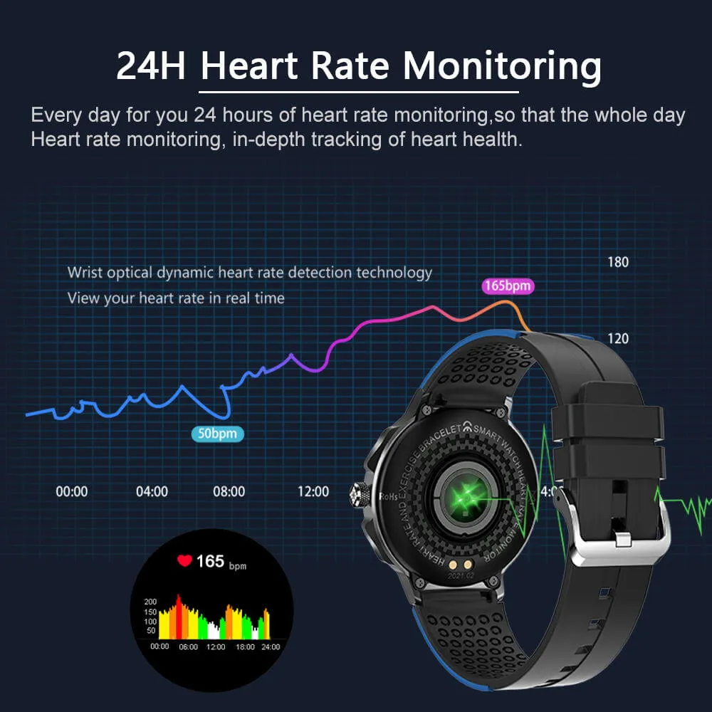 Outdoor Smart Watch With 24 excersice mode(24 sports mode/Management of female physiological period/IP68 Waterproof)