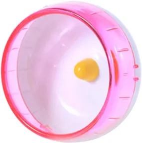 Pet Hamster Mouse Rat Exercise Silent Running Spinner Wheel Cage Playing Toy - Pink