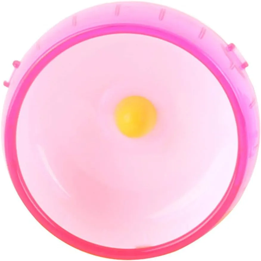 Pet Hamster Mouse Rat Exercise Silent Running Spinner Wheel Cage Playing Toy - Pink