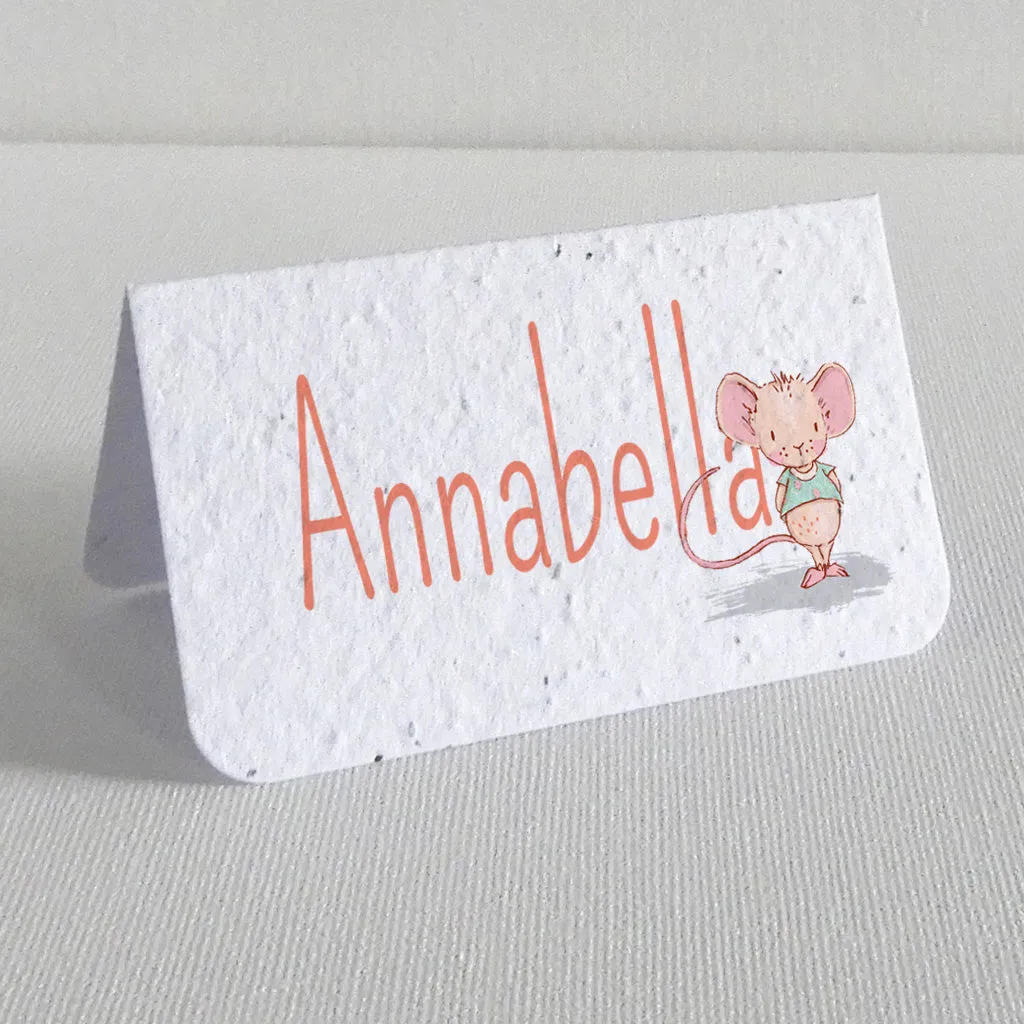 Plantable Name Place Cards - Mouse