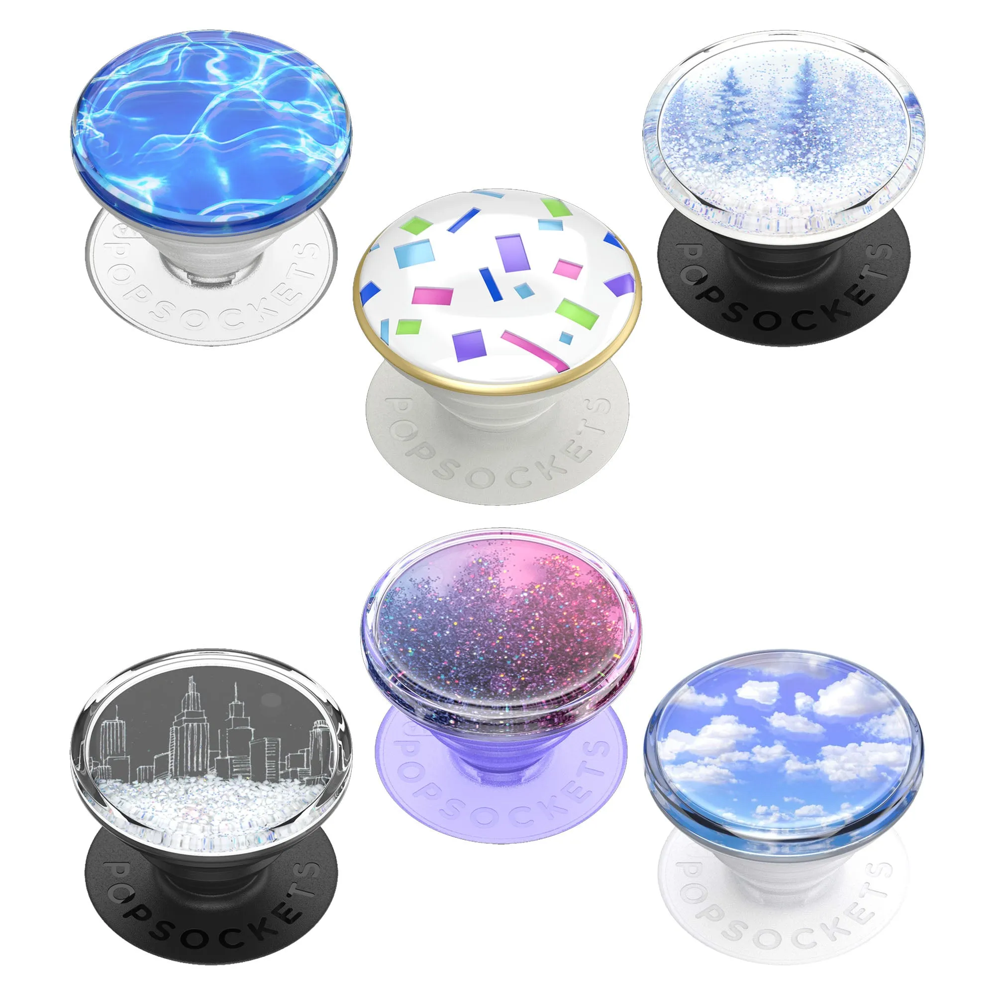 Popsockets PopGrip Luxe Swappable - Tidepool Snow Globe Forest