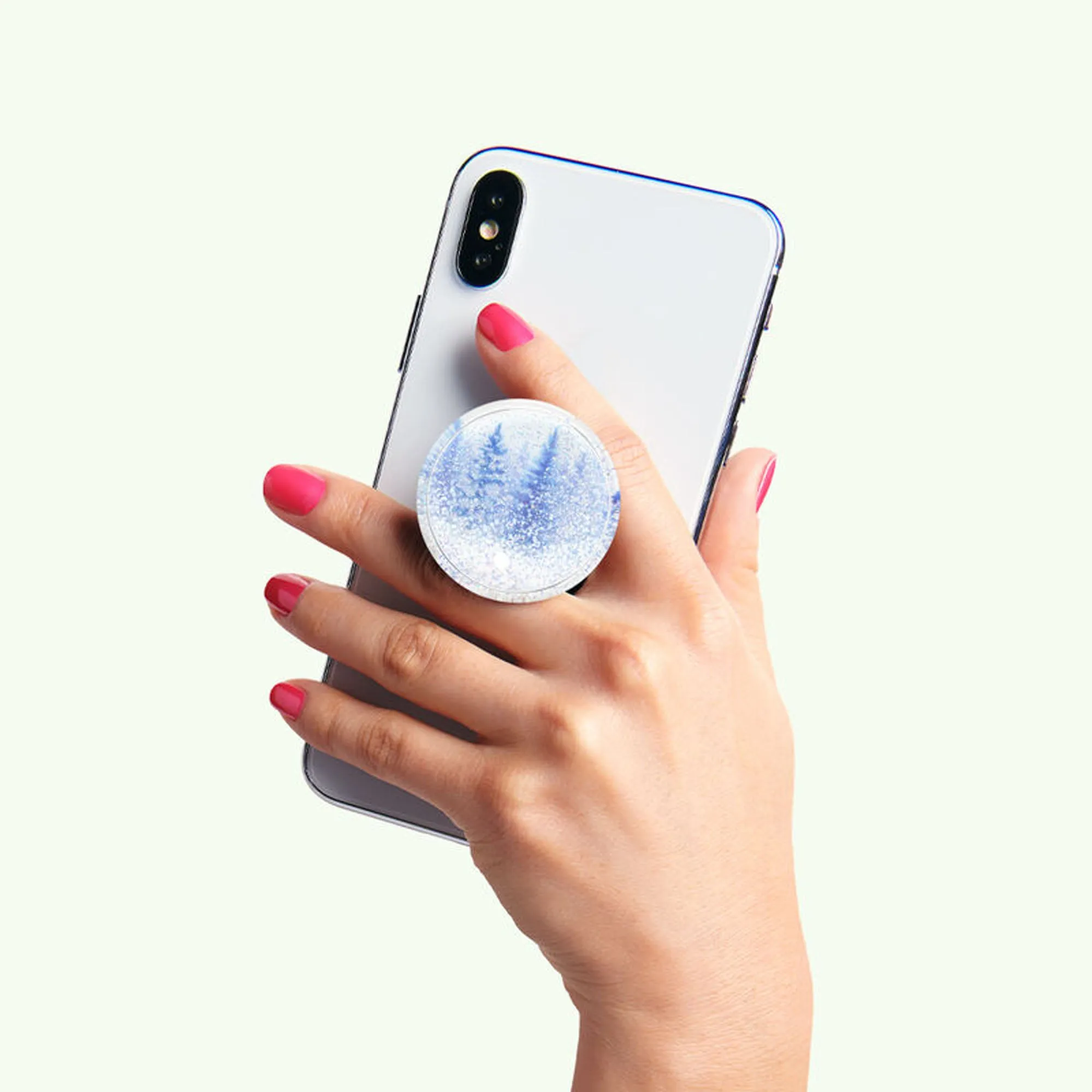 Popsockets PopGrip Luxe Swappable - Tidepool Snow Globe Forest