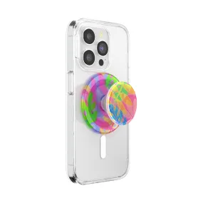 PopSockets Round Phone Grip Compatible with MagSafe, Adapter Ring Included, Phone Holder, Wireless Charging Compatible - Boca Palm