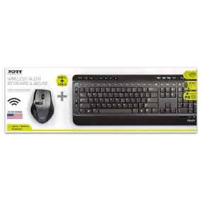 Port Wireless Keyboard & Mouse Bundle Silent Black 900901 Us