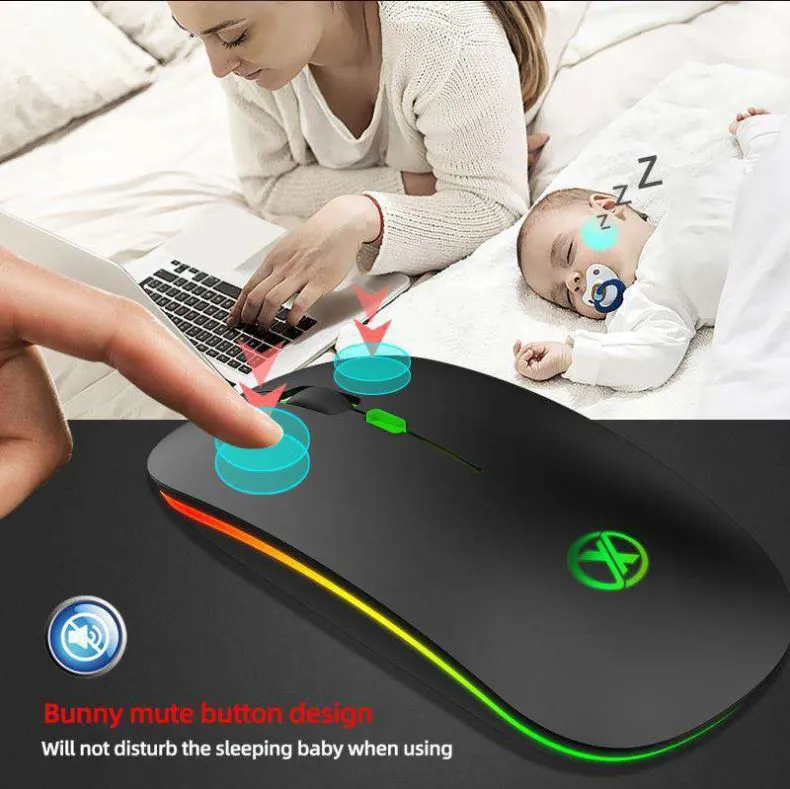 Portable Wireless Mouse Rechargeable