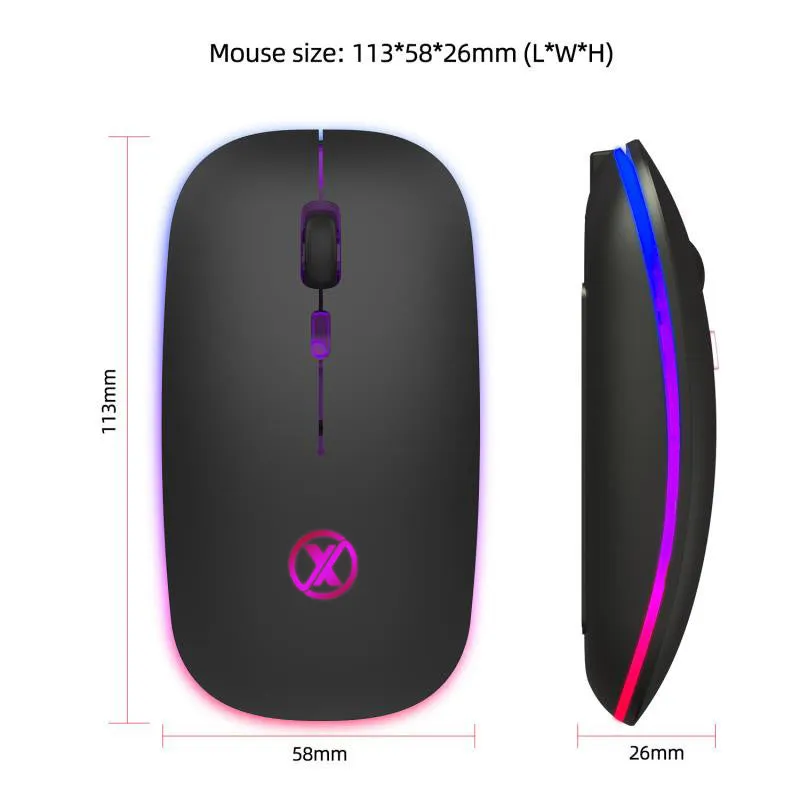 Portable Wireless Mouse Rechargeable