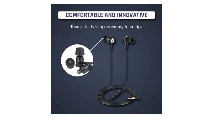 PRICE DROP: KLIM Fusion Earbuds with Microphone   Long-Lasting Wired Ear Buds (Open Box/Like New) - Ships Quick!