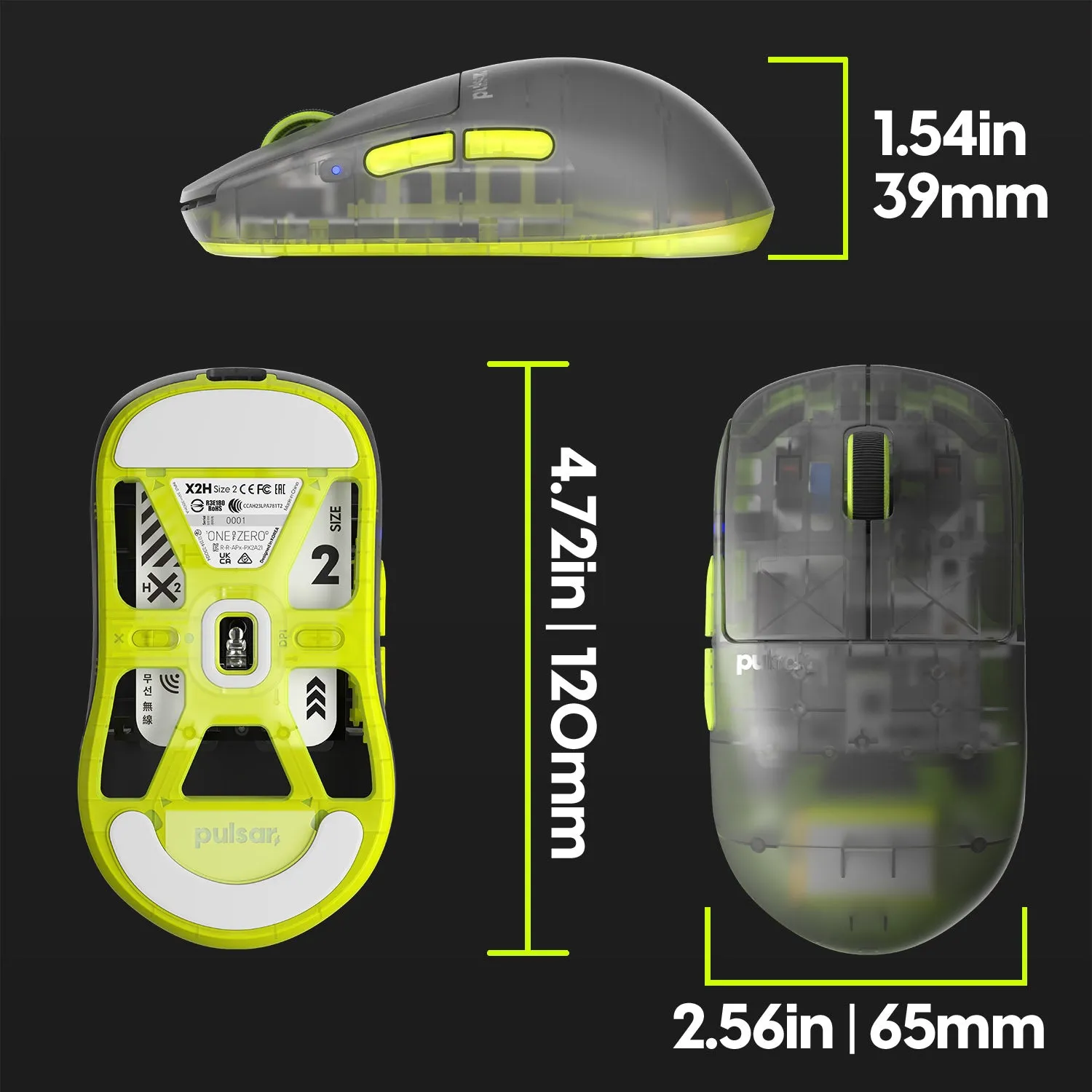 Pulsar X2H Wireless Gaming Mouse - Acid Rewind (limited edition)