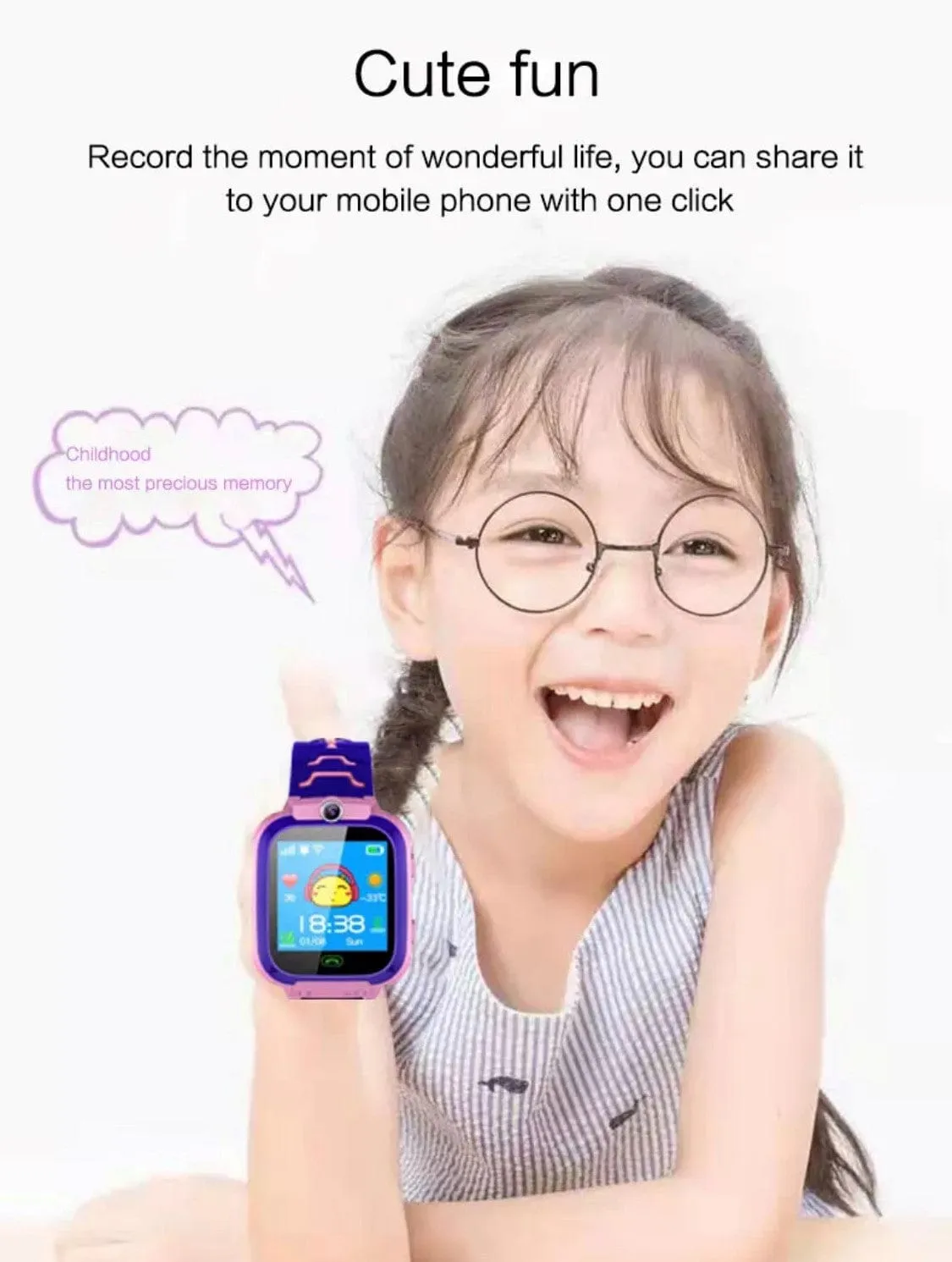 Q19 Smart Watch For Kids Green